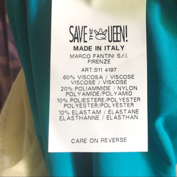 Save The Queen Italy Small Multicolor Dress $295 - Picture 4 of 7